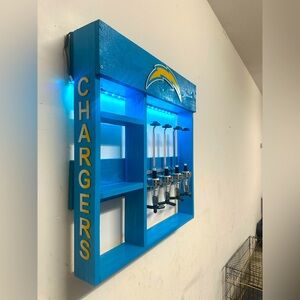 Blue Chargers Wall-Mounted Liquor Dispenser